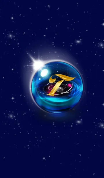 [LINE着せ替え] イニシャル宇宙空間_Tの画像1