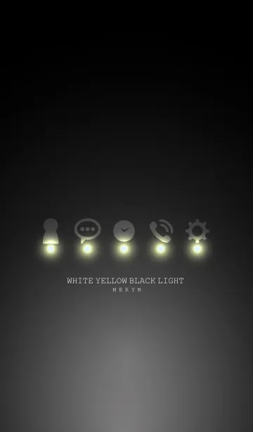 [LINE着せ替え] WHITE YELLOW BLACK LIGHT ICON THEMEの画像1