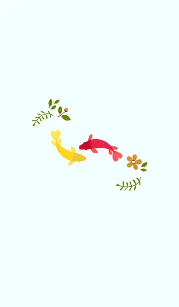 [LINE着せ替え] イカカップルファイル - 花と植物の画像1