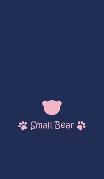 [LINE着せ替え] Small Bear *Navy+Pink*の画像1