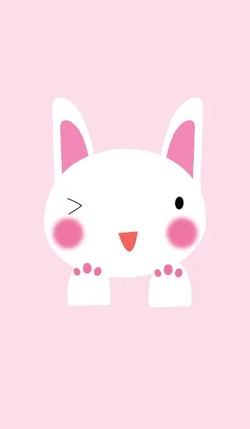 [LINE着せ替え] Simple rabbit theme v.1 (JP)の画像1