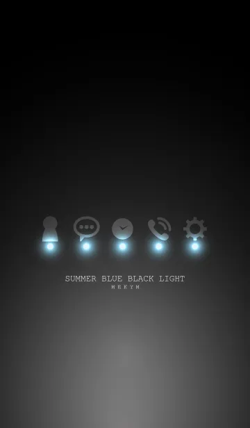 SUMMER BLUE BLACK LIGHT ICON THEMEの着せ替えメイン画像