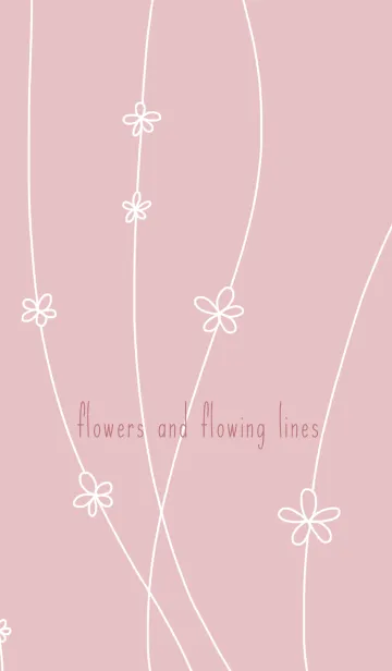 [LINE着せ替え] 花と流線*さくらピンクの画像1