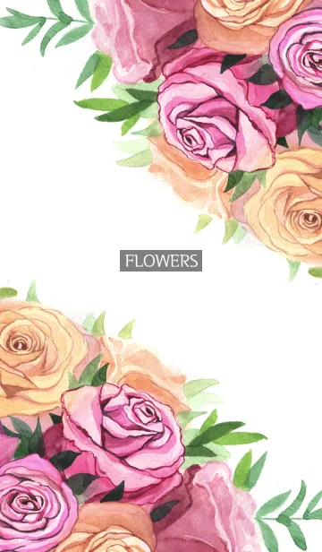 [LINE着せ替え] water color flowers_641の画像1