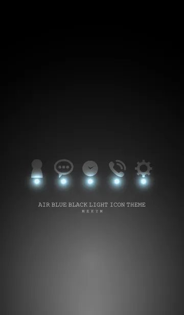 [LINE着せ替え] AIR BLUE BLACK LIGHT ICON THEMEの画像1