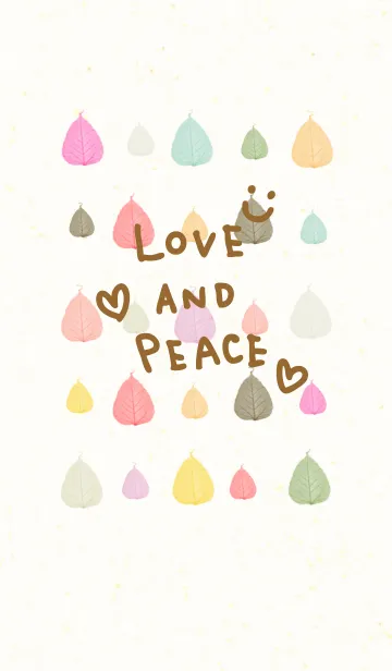 [LINE着せ替え] 葉っぱカラフル-スマイル30-の画像1