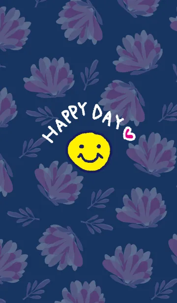 [LINE着せ替え] シンプルお花-スマイル14-の画像1