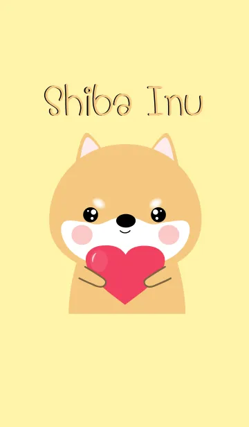 [LINE着せ替え] Simple Pretty Shiba Inu Theme (jp)の画像1