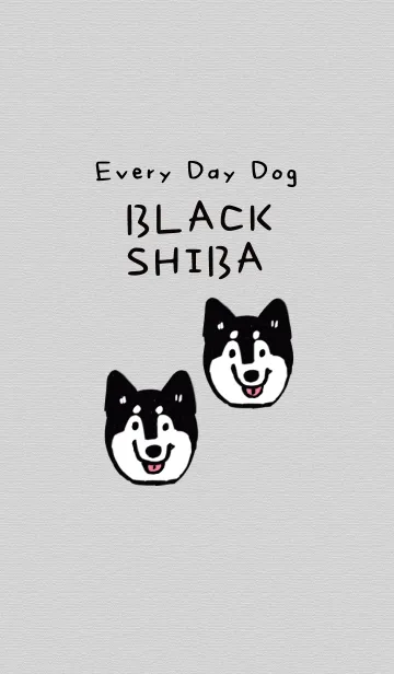 [LINE着せ替え] Every Day Dog Black Shibaの画像1