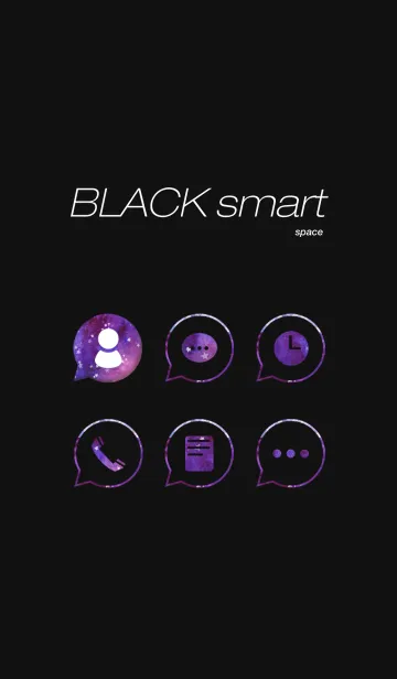 [LINE着せ替え] ブラックスマート 宇宙の画像1