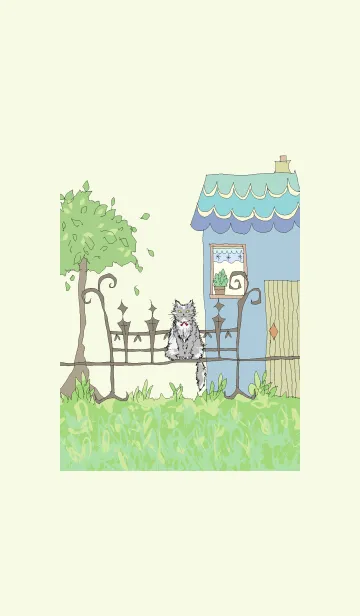 [LINE着せ替え] 猫とベンチの画像1
