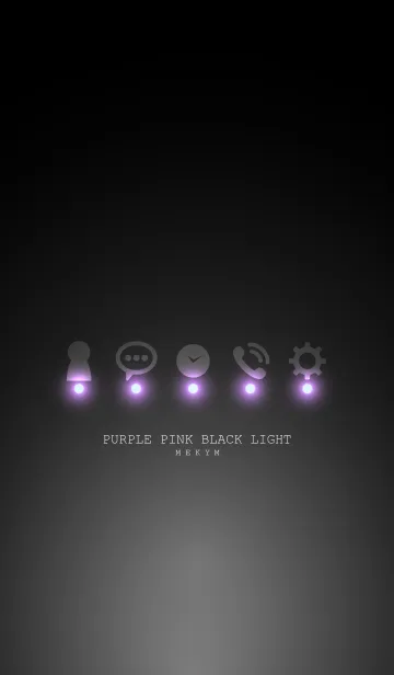 [LINE着せ替え] PURPLE PINK BLACK LIGHT ICON THEMEの画像1