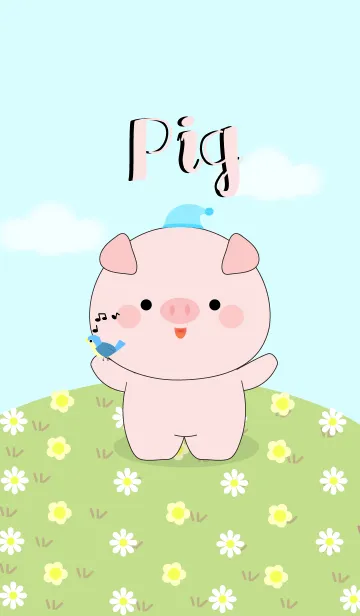 [LINE着せ替え] Love Cute Pig (jp)の画像1