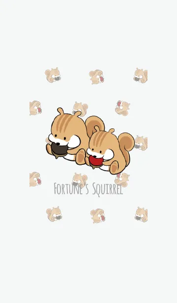 [LINE着せ替え] グレー / 風水 運気UPのシマリスの画像1