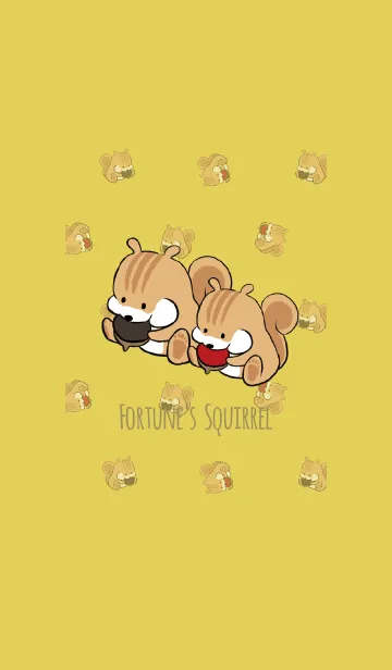 [LINE着せ替え] ゴールド / 風水 運気UPのシマリスの画像1