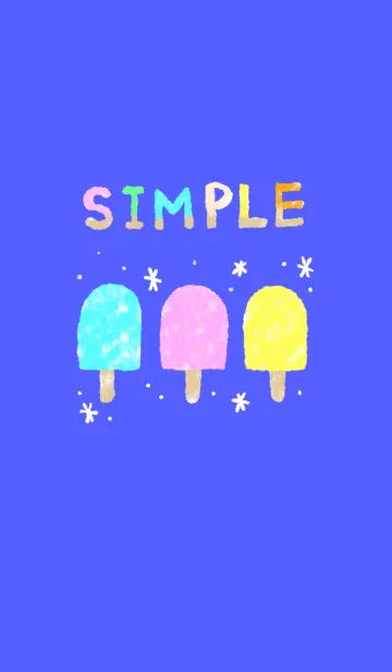 [LINE着せ替え] 消しゴムはんこ風アイスキャンディーの画像1