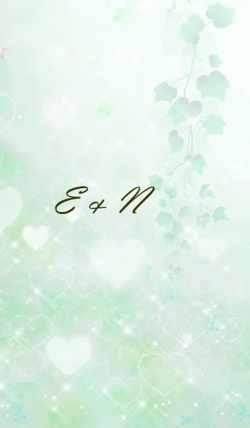 [LINE着せ替え] E ＆ N ♥LOVE♥恋愛運上昇♥緑の画像1