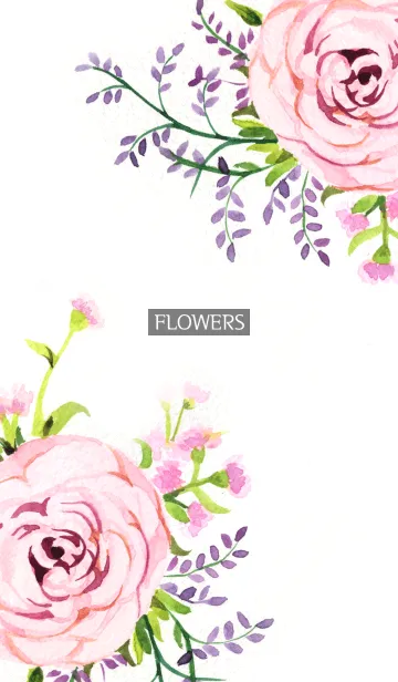 [LINE着せ替え] water color flowers_642の画像1