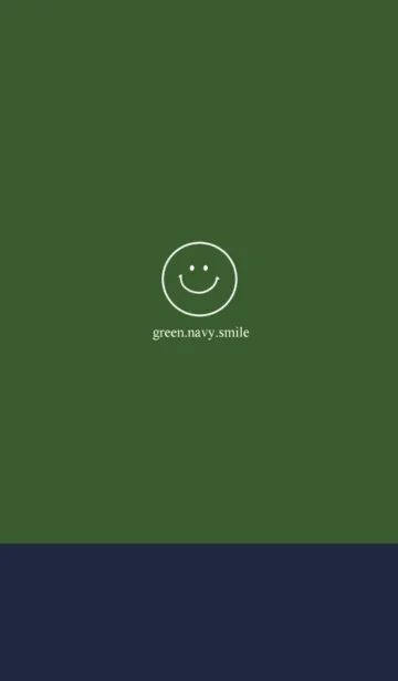 [LINE着せ替え] グリーンとネイビー＆スマイルの画像1