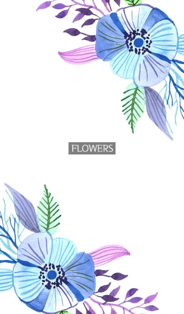 [LINE着せ替え] water color flowers_644の画像1
