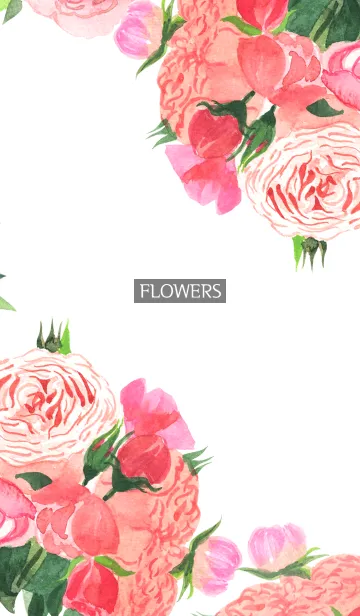 [LINE着せ替え] water color flowers_643の画像1