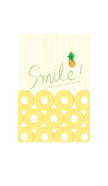 [LINE着せ替え] smile pineapple stripeの画像1