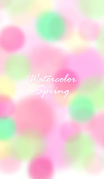 [LINE着せ替え] 春色水彩の画像1