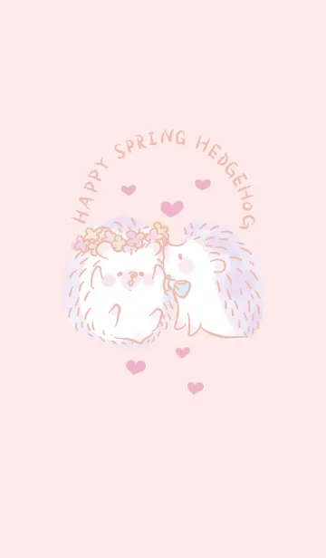 [LINE着せ替え] HAPPY SPRING HEDGEHOGの画像1