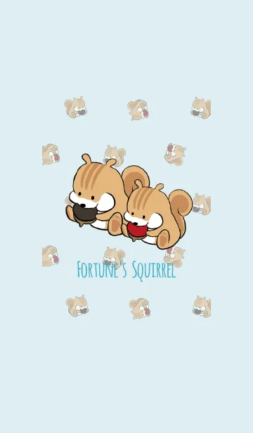 [LINE着せ替え] ブルー 青 / 風水 運気UPのシマリスの画像1