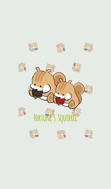 [LINE着せ替え] 青緑 / 風水 運気UPのシマリスの画像1