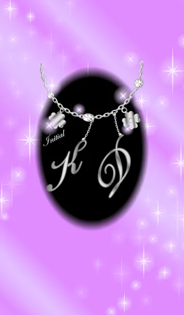 [LINE着せ替え] 【K＆D】イニシャルチャーム運気UP！シルバーの画像1