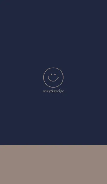 [LINE着せ替え] ネイビー＆グレージュ。スマイル。の画像1