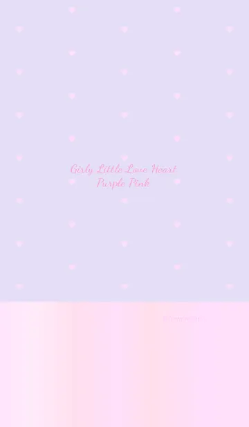 [LINE着せ替え] Girly Little Love Heart Purple Pinkの画像1