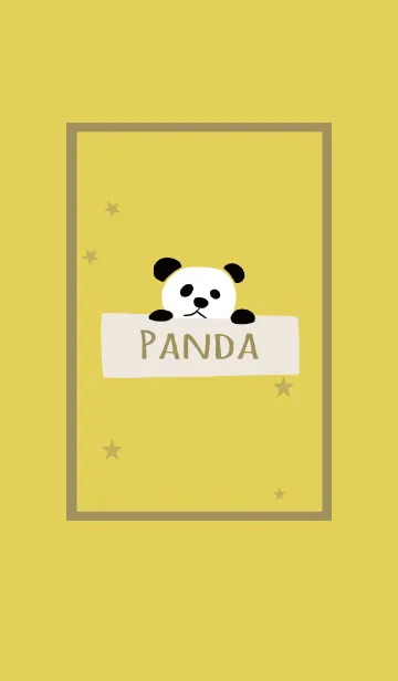 [LINE着せ替え] ゴールド / パンダの画像1