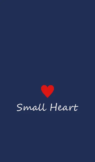 [LINE着せ替え] Small Heart *Navy+Red 2*の画像1