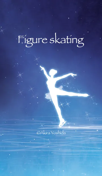 [LINE着せ替え] 女子フィギュアスケート（青）の画像1