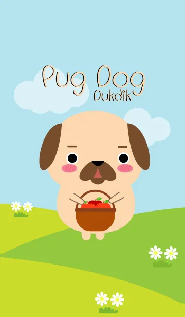 [LINE着せ替え] Lovely Pug Dog Duk Dik Theme (jp)の画像1