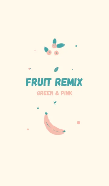 [LINE着せ替え] Fruit remix - Green ＆ Pinkの画像1