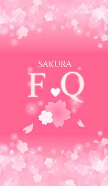 [LINE着せ替え] F＆Q イニシャル 運気UP！かわいい桜デザインの画像1