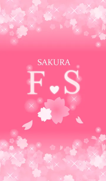 [LINE着せ替え] F＆S イニシャル 運気UP！かわいい桜デザインの画像1