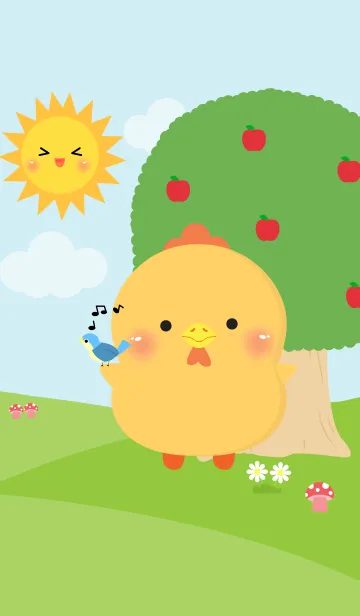 [LINE着せ替え] Cute Poklok Chicken Theme (jp)の画像1