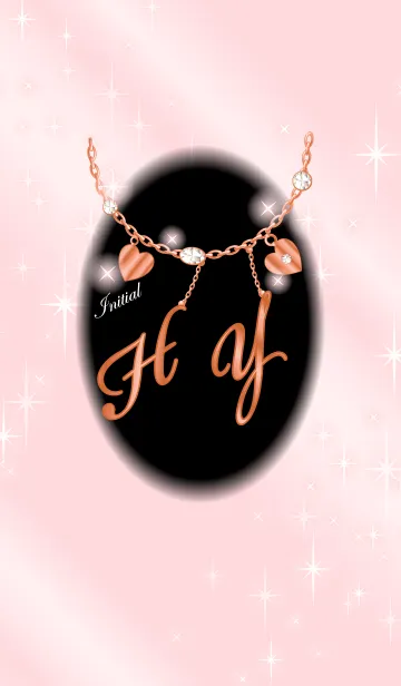 [LINE着せ替え] 【H＆Y】イニシャル運気UP！ピンクゴールドの画像1