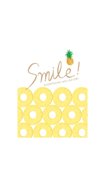 [LINE着せ替え] smile pineapple whiteの画像1