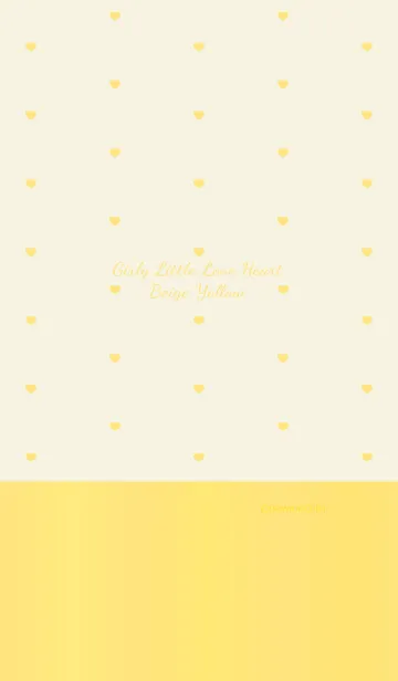 [LINE着せ替え] Girly Little Love Heart Beige Yellowの画像1