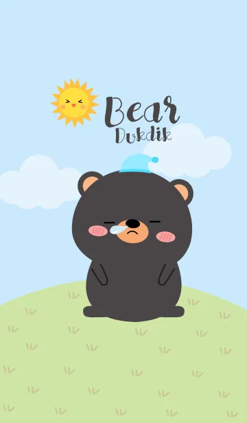 [LINE着せ替え] Lovely Black Bear Duk Dik Theme 2 (jp)の画像1