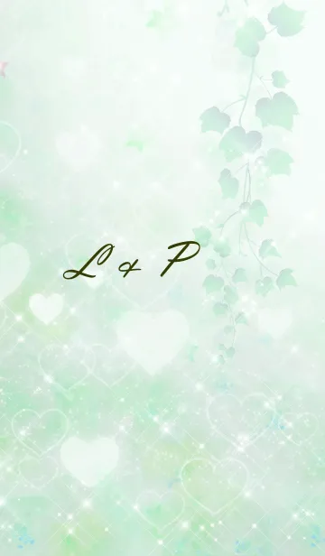 [LINE着せ替え] L ＆ P ♥LOVE♥恋愛運上昇♥緑の画像1