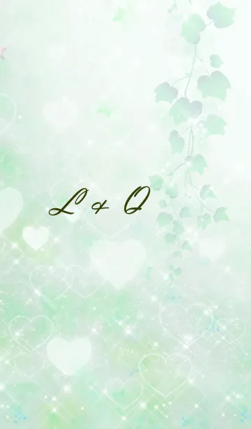 [LINE着せ替え] L ＆ Q ♥LOVE♥恋愛運上昇♥緑の画像1