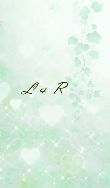 [LINE着せ替え] L ＆ R ♥LOVE♥恋愛運上昇♥緑の画像1