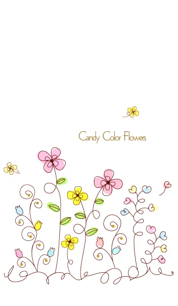[LINE着せ替え] Candy color flowers 2の画像1