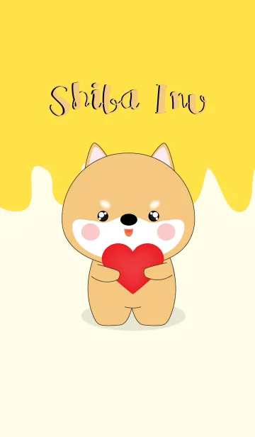[LINE着せ替え] Love Love Cute Shiba Inu (jp)の画像1